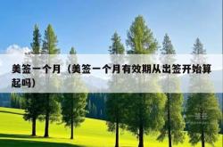 美签一个月（美签一个月有效期从出签开始算起吗）