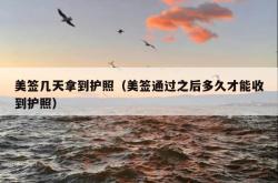 美签几天拿到护照（美签通过之后多久才能收到护照）