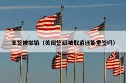 美签被撤销（美国签证被取消还能重签吗）
