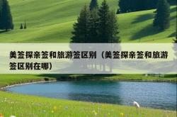 美签探亲签和旅游签区别（美签探亲签和旅游签区别在哪）