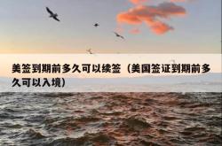 美签到期前多久可以续签（美国签证到期前多久可以入境）
