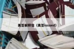 美签解释信（美签issued）