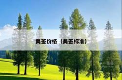 美签价格（美签标准）