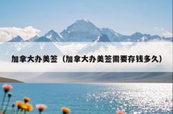 加拿大办美签（加拿大办美签需要存钱多久）
