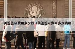 美签签证费用多少钱（美签签证费用多少钱啊）