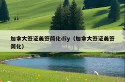 加拿大签证美签简化diy（加拿大签证美签简化）