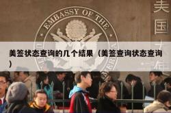 美签状态查询的几个结果（美签查询状态查询）