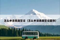 怎么申请美国签证（怎么申请美国签证最快）