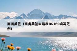 商务美签（商务美签申请表DS160填写范例）