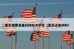 美签需要准备的材料大学生（美签必备材料）
