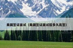 美国签证面试（美国签证面试后多久出签）