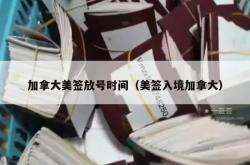 加拿大美签放号时间（美签入境加拿大）