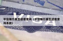 中信银行美签进度查询（中信银行美签进度查询系统）