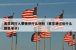 美签同行人要提供什么材料（美签通过给什么颜色单子）