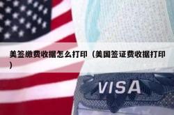 美签缴费收据怎么打印（美国签证费收据打印）