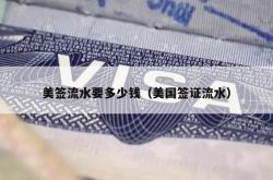 美签流水要多少钱（美国签证流水）