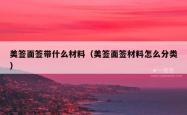 美签面签带什么材料（美签面签材料怎么分类）