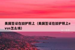 美国签证在旧护照上（美国签证在旧护照上evus怎么填）