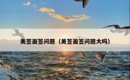 美签面签问题（美签面签问题大吗）